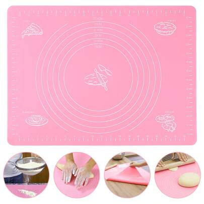 Non-Stick Silicone Kneading Mat, Baking Mat For Dough, Cookies, Pastries, Kitchen Table Mat, Baking Tool