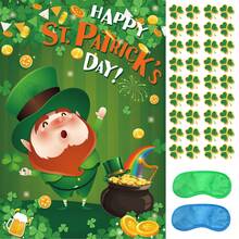7 Pcs St. Patrick's Day Party Games,St. Patrick's Day Party Pin Game Set - St. Patrick's Day Party Games Make Up Stickers Poster,Dote Sticker,Eye Mask And St. Patrick's Day Stickers Etc St. Patrick's Day Party Decorations Supplies