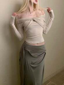 Women Tops - Apricot - View 2