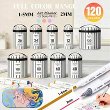 120 Colors Acrylic Marker Pen Set, Quick Dry & Waterproof, Ideal For Painting, Illustration, Crafts, Coloring Books, DIY Projects On Paper, Fabric, Wood, Stone, Plastic, Glass, Ceramic, Pumpkin, Metal And More, Perfect Gift For Easter, Thanksgiving, Halloween, Christmas