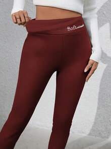 Women's 2025 New Style Winter Puffer Leggings Leggings -- Women's High-Waisted Fleece-Lined Embroidered Leggings Women's Leggings Women's Solid-Color Yoga Pants Women's Solid-Color Yoga Pants Women's Daily Casual Slim0-Fit Long Pants  2025 Women's Winter Christmas & Daily Fleece-Lined Leggings - Warm Soft Fabric, Pockets Design, Thickened Yoga Pants For Casual & Jogging 1-Piece Fall/Winter Fleece-Lined Thickened Yoga Leggings - Women's High-Waisted Solid Color Pants With Side Pockets, Suitable For Fitness, Sports & Daily Wear Women's High-Waisted Button Closure Fleece-Lined Leggings - Opaque Front Button Design, Tummy Control & Butt Lifting, Washable Warm Tights For Yoga, Running, Gym & Everyday Usefleece Lined Leggingspantalones De Invierno Mujeresgymleggings For Womenpantalones Para El Fríopantalones De Mujer Inviernoleggings - Đỏ - Xem 7
