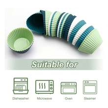 Tendencia24 Moldes Para Cupcakes O Muffins Reutilizable De SiliconaCalidad premium - 1 - Ver 1