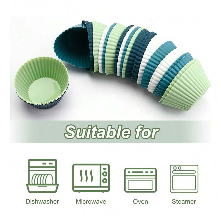 Tendencia24 Moldes Para Cupcakes O Muffins Reutilizable De SiliconaCalidad premium - 1 - Ver 1