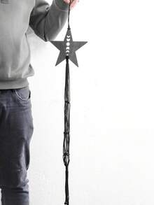 1个/2个黑色月亮星星装饰编织悬挂式花盆篮，波西米亚风格悬挂式花盆架，室内外植物篮，星空主题壁挂式花盆，手工编织植物架，卧室、客厅、阳台装饰悬挂式花盆，波西米亚风格家居装饰，送给植物爱好者和波西米亚风爱好者的礼物 - 彩色 - 查看 9