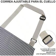 Delantales de Cocina Mandiles de Cocina Mujer Mandiles de Cocina Hombre 2 Delantal de Cocina Impermeables Delantal de Chef con Correa Ajustable para El Cuello para Hombre - GrisNegro - Ver 4