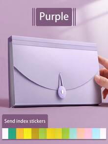 1 Stück tragbare faltbare Dokumentenmappe, 13 Fächer, großer Aufbewahrungsorganizer mit Registerkarten, geeignet zum Aufbewahren von Rechnungen, Dokumenten, Kunstbedarf für Zuhause, Büro und Schule - Verschiedenfarbig - Übersicht 14