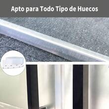 HALMAN Guardapolvo Adherible Para Puerta Evita Insectos Y Polvo 5 M,Rollo de 5m de tira de sellado para puerta anti-robo, tira autoadhesiva resistente al desgaste y a prueba de viento para sellar espacios en puertas, insonorización y protección contra impactos, clima, sonido, agua e insectos,Cinta de sellado inferior de la puerta tiene un adhesivo de alto rendimiento que se adhiere a la mayoría de las superficies y es ideal para marcos de puertas y ventanas. La cinta de sellado inferior de la puerta es resistente al agua, al viento, a la corrosión, al calor, al envejecimiento, al moho y al ácido. Proteger de la lluvia y el frío, proporcionando un ambiente limpio y cálido. - Blanco - Ver 10