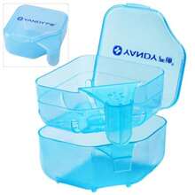 YANDY Denture Bat  Cup Complete E  Dentures Clear Braces Mout Guard Nig Guard Retainers - 如圖所示 - 查看 1