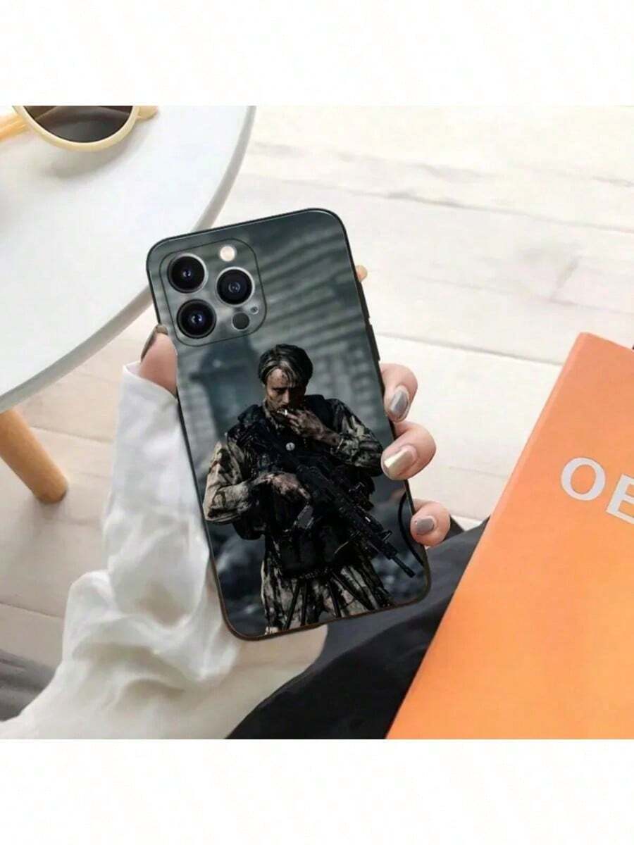 Funda de teléfono D-Death Stranding compatible con 15,14,13,12,11,Plus,Pro Max,XS,X,XR,SE,Mini,8,7, funda de silicona suave negra, funda compatible con funda 17 pro max, funda 17 pro, funda 17, funda 16, funda 16 pro max, funda 15 - z8 - Ver 1