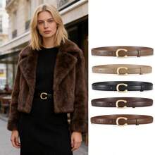 1pc Women's Minimalist Versatile Skinny Belt, Suitable For Dresses, Shirts, Suits, Pants - Multicolor - View 2