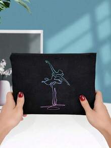 Elegante bolsa de aseo para mujer con estampado degradado de ballet, bolsa de almacenamiento de maquillaje portátil, accesorio de viaje de moda, bolsa de cosméticos con cremallera, adecuada para vacaciones, hoteles, oficinas, baños y otras ocasiones. Regalo para amigas, hermanas, regalo de Año Nuevo, regalo de Ramadán, regalo del Día de San Valentín, regalo de cumpleaños, recuerdos de boda, obsequios para damas de honor. - Multicolor - Ver 7