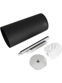 EstiloFdit Cepillo Para Lnodoro De Acero Inoxidable Cepillo Para Inodoro Compacto Fuerte Con Base Pesada Para BañO (Negro)VersióN Mejorada