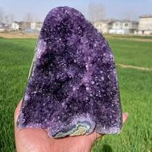 Stonehaven 50-300克天然紫水晶簇装饰品。水晶能量疗愈石。紫水晶簇家居装饰。高品质原石紫水晶。 - 紫晶 - 查看 5