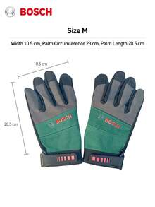 Bosch Garden Work Gloves Durable, Slip-Resistant Safety Gloves Protective Gear For Electricians, Carpenters, Outdoor Cycling, Gardening, And Vehicle Maintenance