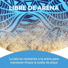 Toalla De Playa De Microfibra Sin Arena Toalla De Playa Absorbente Extra Grande De 71 "X 32" De Secado Rápido Y Liviana Adecuada para Baño Natación Playa Camping Gimnasio árbol De Coco - azul - Ver 6