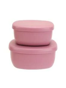 2PCS Personalized Customization Name And Pattern Silicone Food Storage Box Containers With Lids Custom Tableware Portable Dinner Box, Back To School, Leak-Proof, Aesthetic - Multicolor - View 16