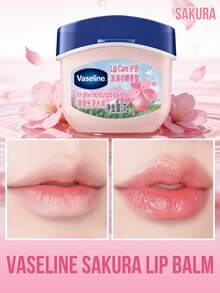Vaseline Romantic Cherry Blossom Lip Balm, 72-Hour Deep Moisturization, Softens Chapped Lips, Dual Hyaluronic Acid, Non-Sticky Lip Balm Base, Moisturizing, Cryogenic Extract, Day & Night Dual Care, Hydrating, Regulating, Soothing, Portable, Long-Lasting Moisturization, Travel Essential, Pure Ingredients, Multi-Purpose, Repairing, Protective - Romantic Cherry Blossoms 7g - View 8