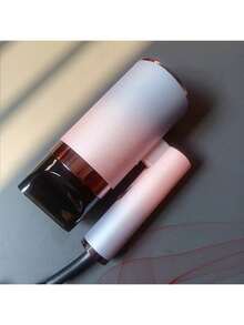 1pc Gradient Pink High Power Hair Dryer, Foldable, Portable For Travel, Create Smooth And Shiny Hair - Pink - View 4