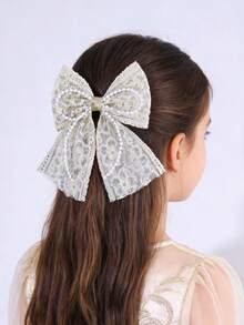 Conjunto de 2 Laços de Cabelo Bordados em Malha para Meninas, com Delicados Presilhas de Cabelo em Formato de Margarida, em Dourado Brilhante e Preto. Presilhas de Cabelo para Festas de Aniversário, Casamentos, Uso Diário, Viagens e Férias. Ideal para Adolescentes e como Presente para Filha. Acessório de Cabelo Feminino. - Multicolorido - Ver 11