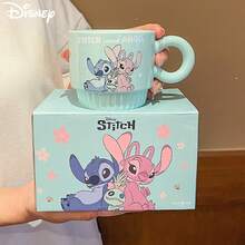 Disney Official Authentic New Stitch Ceramic Stacked Single Cup Birthday Gift Water Cup High Beauty Makeup For Girls Home Companion Gift - Multicolor - View 15