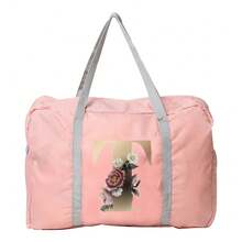 Foldable Travel Bags Unisex Clothes Storage Bag Portable Women Handbags Men Large Capacity Luggage Bags Multifunctional Travel Accessories 26 Letters Printing Gym Organizer - Pink - View 20