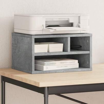 vidaXL Suporte d'imprimante gris béton 40x32x22,5 cm engenharia madeira