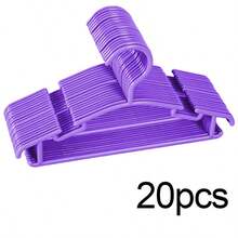 10/20/30pcs Plastic Children's Hangers, Non-Slip Waterproof Clothes Drying Rack, Baby Clothes Organizer - Multicolor - View 20