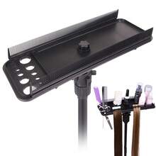 AliLeader Soporte y estante de peluquería profesional de doble cara para extensiones de cabello - Herramienta de trenzado con dientes seguros para uso en salón y hogar, ideal para mujeres (No incluye el soporte para peluca) - Negro - Ver 4