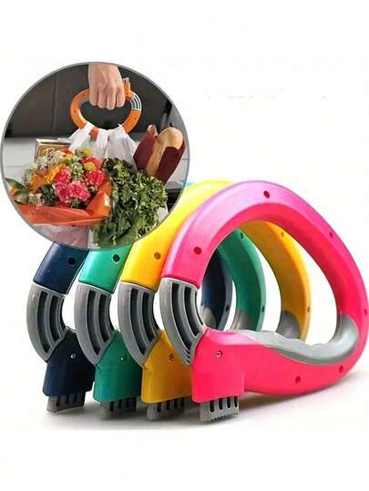 2 piezas/1 pieza Soporte de bolsa de compras de plástico con agarre cómodo, organizador de bolsas de compras básico duradero, diseño ergonómico, disponible en varios colores, evita el desgarro de la bolsa, asa de compras portátil adecuada para supermercado, uso diario, picnic, viaje, gran regalo para el Día de la Madre