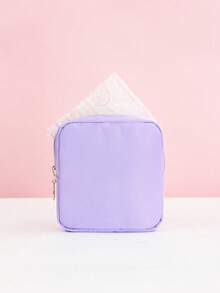 1 pieza Bolsa de almacenamiento de unicolor portátil, para guardar servilletas, protectores diarios y tampones, bolsa de almacenamiento de toallas sanitarias multifuncional, para lápiz labial, cepillo, cuidado de la piel, teléfono móvil, monedas, artículos pequeños, para el hogar, regalo, vacaciones y festivales de Halloween, Navidad, uso multifuncional, una necesidad para las chicas, una buena opción para salir, mochila de vuelta al colegio, artículos esenciales de viaje, organizador de viaje para playa, vacaciones de verano - Multicolor - Ver 11