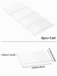 1/2/4pcs Multi-Function Kitchen Spice Rack, Drawer Organizer, Vanity Drawer Organizer, Space-Saving Tilted Transparent Design Spice Jar Rack, Essential For Kitchen, Suitable For Cabinet Door/Wall Mounting Herb And Spice Storage, Durable, Fits Kitchen Cabinet Or Countertop, Vanity Drawer, Ideal Choice For Kitchen Organization - White - View 5