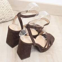 angelica Women Heeled Sandals - Cà phê - Xem 4