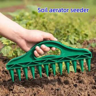 1 st såverktyg, jordborrverktyg, trädgårdssåddsavståndsverktyg, lämplig för jordbruksmark, plantering av trädgårdsgrönsaker, jordbrukskratta