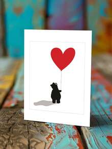 1 Thiệp Valentine hình gấu trái tim dễ thương kèm phong bì - Thiệp chúc mừng tình yêu lãng mạn dành cho bạn trai/bạn gái - Thích hợp cho sinh nhật/kỷ niệm/lễ kỷ niệm của cặp đôi, có trang bên trong để trống để viết. - Nhiều màu - Xem 11