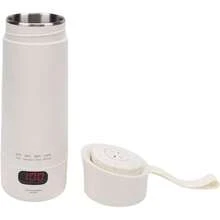 Hervidor eléctrico de viaje, pequeño calentador de agua de 400 ml con 4 ajustes de temperatura, pantalla digital, cepillo de limpieza, taza térmica portátil para coche - 1 - Ver 8