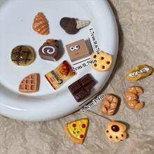 14pcs Cute Coffee Series Shoe Charms DIY Set, Fun Resin Shoe Charms, Durable, Detachable Design, Perfect Match For Summer Sandals - Brown - View 7