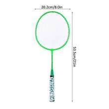 Bewinner1 Juego de Raquetas de bádminton portátil Juego de Deportes de Interior Exterior con 2 Bolas de Entrenamiento liviano para Principiantes Niños Niños Niñas - Verde - Ver 7
