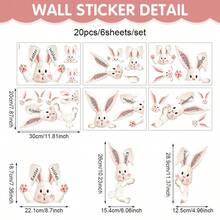 1 Set Of 6 Cute House Window Stickers For Spring Easter, Removable DIY Decals For Bedroom, Living Room, Home, And Window Decoration - Multicolor - View 8
