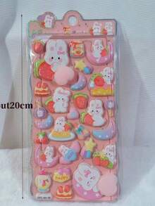 Thick 3D Cute Animal Foam Stickers, Soft Adorable Butt-Shaped Stickers, Suitable For Decorating Children/Girls Phone Cases, Sticker Books - Multicolor - View 12