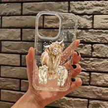 ¡Consigue una nueva funda para tu teléfono! Funda de teléfono: Linda funda de teléfono transparente con escena de nieve de vaca de las Tierras Altas para iPhone 17/16e/16/11/15/14/13/12 Pro Max XR Plus, regalo de cumpleaños cristiano para hombres y mujeres, diseño ajustado, funda protectora de moda, patrón de escena de nieve, regalo para mujeres ~ YJ ¡Consigue una nueva funda de teléfono para tu teléfono! - 1 pieza - Ver 2