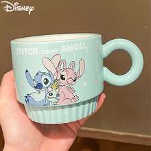 Disney Official Authentic New Stitch Ceramic Stacked Single Cup Birthday Gift Water Cup High Beauty Makeup For Girls Home Companion Gift - Multicolor - View 5