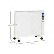 Elektro-Heizung mit Fernbedienung & Timer, 2000W – Konvektor-Heizer mit 2 Stufen, Wochenprogramm, Wandmontage, kompakt (75cm, 15m²)