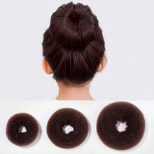 3pcs Bun Making Tools For Brown-haired Girls, Coffee Color Bud Headband Hair Accessories - Brown - View 4