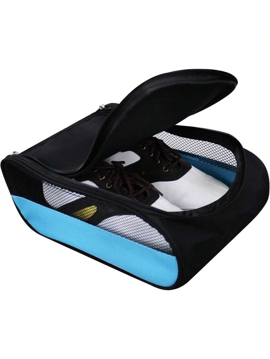 Bolsa portátil para zapatos de golf para viajes al aire última intervensión, con cierre, impermeable y transpirable, para hombres y mujeres, Azul, Bolsas de zapatos de golf,37280281 - Amarillo Mostaza - Ver 1