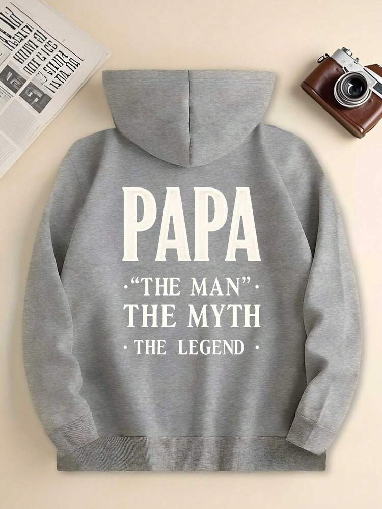 Men's Hoodies Papa The Legend - The Best Choice For Holiday Gifts - Light Grey - View 6