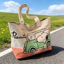 1pc Snoopy Shoulder Bag, Cartoon Anime Fashion Multifunctional Large Capacity Handbag, Suitable For Shopping, Campus, Travel Storage, Also Can Be Used As Birthday, Valentine's Day, Party Gift, Back To School Supplies Beach Bag Laptop Bag