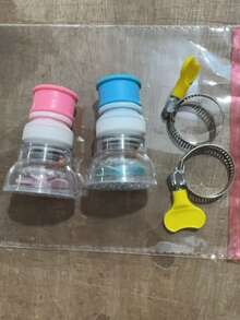 1/2/4件套水龙头花洒,便携式水龙头延长软管,手持花洒,适用于各种水龙头,可用于沐浴、宠物清洗、蔬菜冲洗、狗狗洗澡、美容产品,多功能水龙头防溅罩,厨房净水器,可伸缩旋转,带矿石节水花洒头 - 彩色 - 查看 16