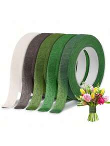 EstiloStabeg Cintas Florales de 5 Colores para Floristería Que Hacen Hermosos Arreglos de Ramo, Guirnaldas de Boda Y Otras Manualidades de Bricolaje, Adhesivos para Flores, Cinta para Envolver TallosVersión mejorada - 1 - Ver 9