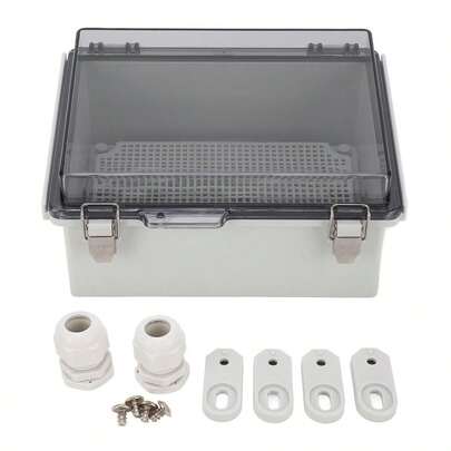 Dustproof Junction Box With Clear Cover Grey, For Outdoor Universal Project Enclosure