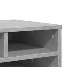 vidaXL Support d'imprimante gris béton 49x40x22,5 cm ingénierie du bois - Gris - Voir 9